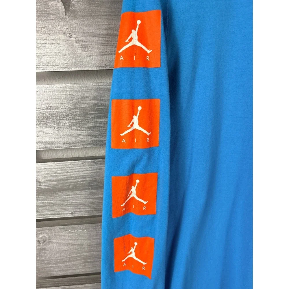 Jordan Gatorade Be Like Mike Long Sleeve Shirt Mens Small Aqua Blue Nike